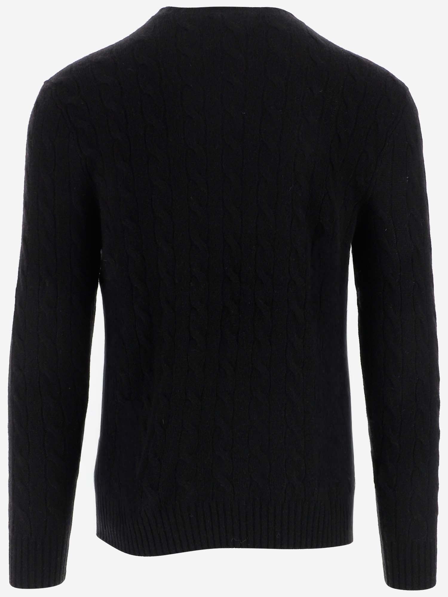 MAGLIA A TRECCE IN LANA E CASHMERE 710876762 001 POLO RALPH LAUREN 
