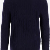MAGLIA A TRECCE IN LANA E CASHMERE 710876762 002 POLO RALPH LAUREN 