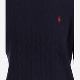 MAGLIA A TRECCE IN LANA E CASHMERE 710876762 002 POLO RALPH LAUREN 