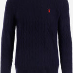 MAGLIA A TRECCE IN LANA E CASHMERE 710876762 002 POLO RALPH LAUREN 