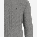 MAGLIA A TRECCE IN LANA E CASHMERE 710876762 012 POLO RALPH LAUREN 
