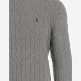 MAGLIA A TRECCE IN LANA E CASHMERE 710876762 012 POLO RALPH LAUREN 