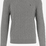 MAGLIA A TRECCE IN LANA E CASHMERE 710876762 012 POLO RALPH LAUREN 
