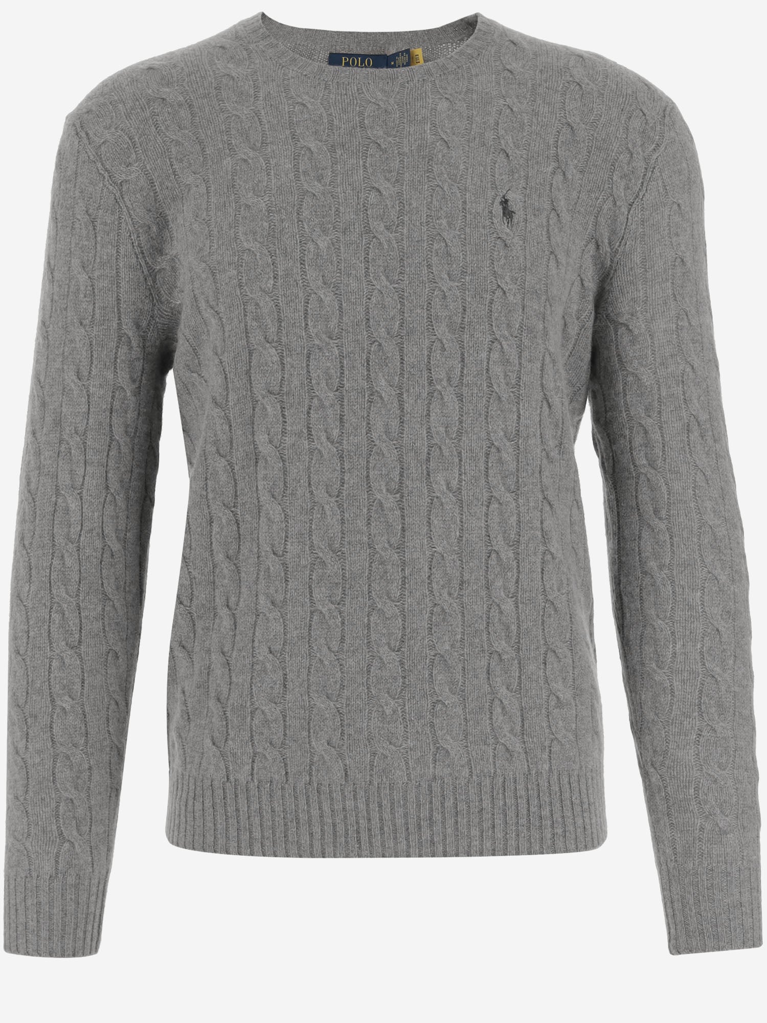 MAGLIA A TRECCE IN LANA E CASHMERE 710876762 012 POLO RALPH LAUREN 