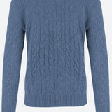 MAGLIA A TRECCE IN LANA E CASHMERE 710876762 504 POLO RALPH LAUREN 