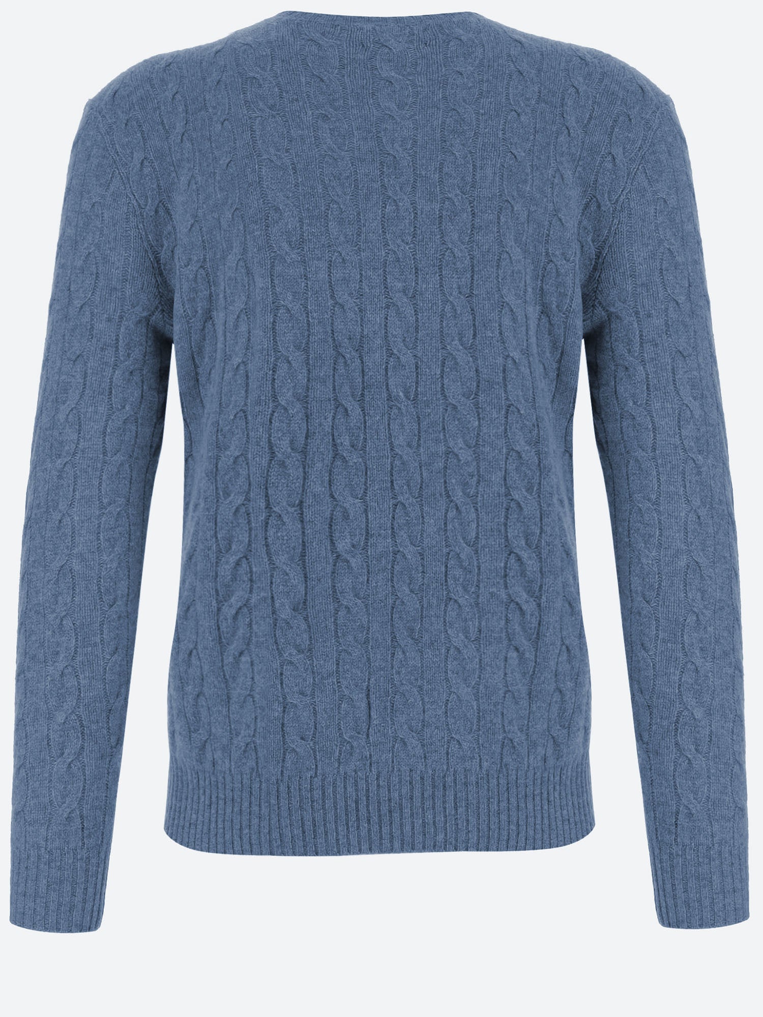 MAGLIA A TRECCE IN LANA E CASHMERE 710876762 504 POLO RALPH LAUREN 