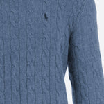 MAGLIA A TRECCE IN LANA E CASHMERE 710876762 504 POLO RALPH LAUREN 