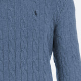 MAGLIA A TRECCE IN LANA E CASHMERE 710876762 504 POLO RALPH LAUREN 