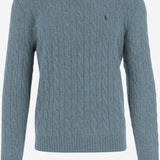 MAGLIA A TRECCE IN LANA E CASHMERE 710876762 506 POLO RALPH LAUREN 