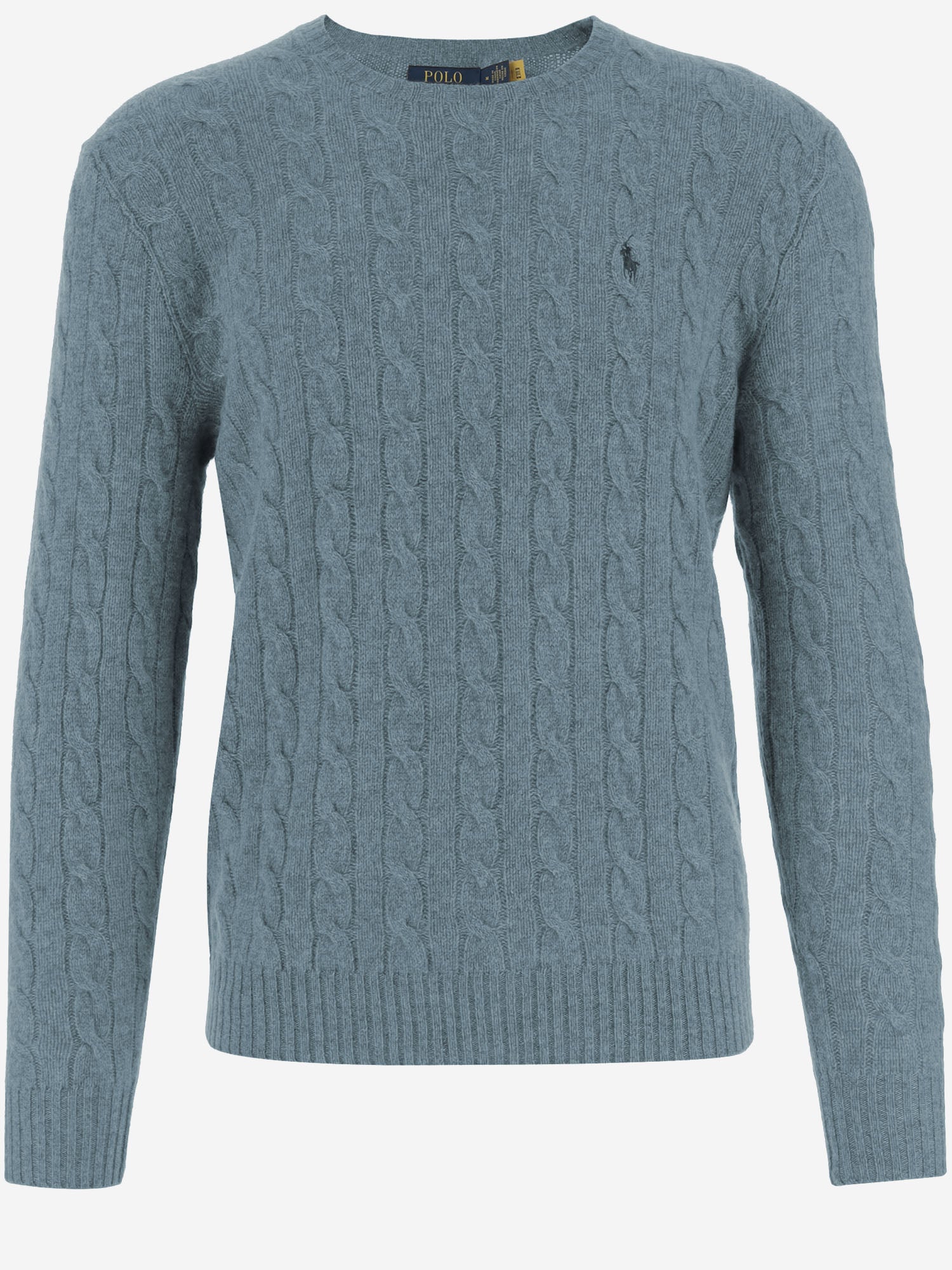 MAGLIA A TRECCE IN LANA E CASHMERE 710876762 506 POLO RALPH LAUREN 