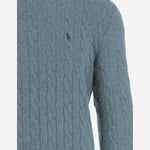 MAGLIA A TRECCE IN LANA E CASHMERE 710876762 506 POLO RALPH LAUREN 
