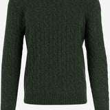 MAGLIA A TRECCE IN LANA E CASHMERE 710876762 507 POLO RALPH LAUREN 