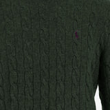 MAGLIA A TRECCE IN LANA E CASHMERE 710876762 507 POLO RALPH LAUREN 