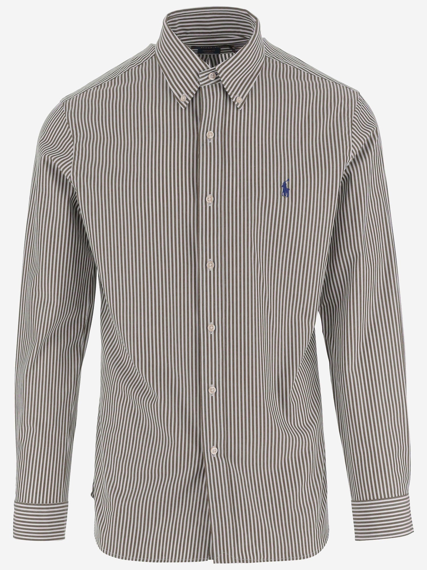 CAMICIA IN COTONE STRETCH A RIGHE 710929346 506 POLO RALPH LAUREN 
