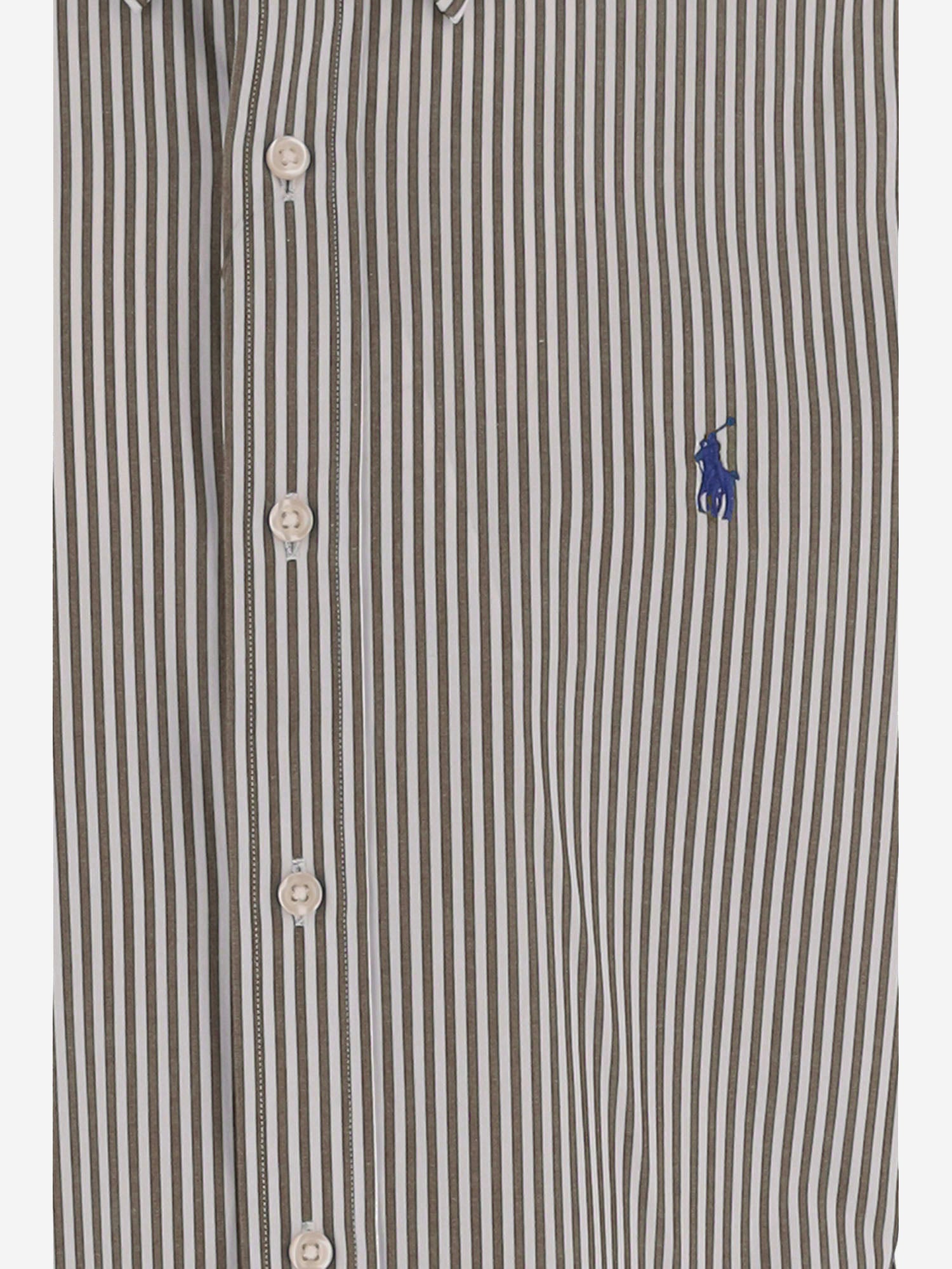 CAMICIA IN COTONE STRETCH A RIGHE 710929346 506 POLO RALPH LAUREN 