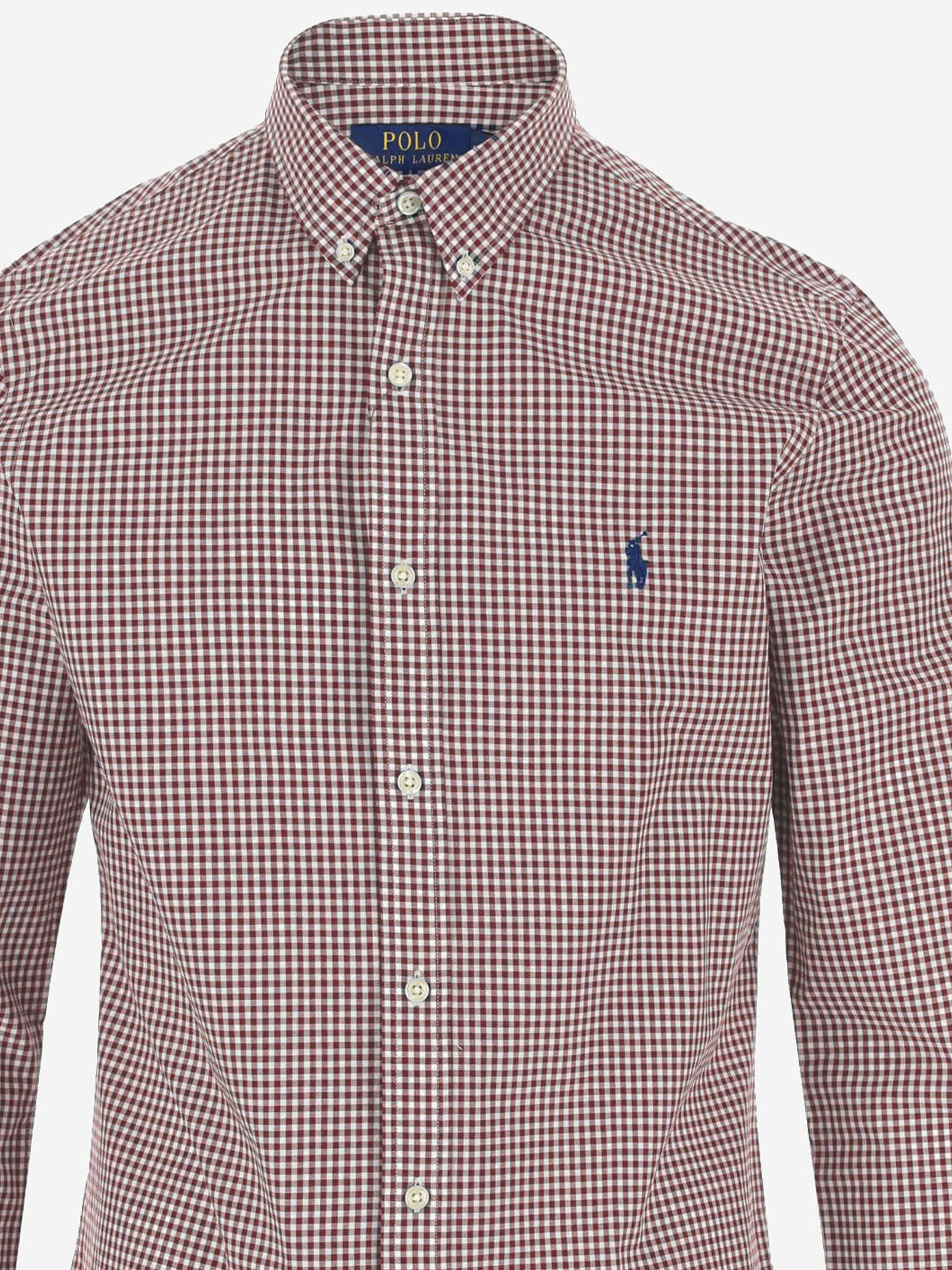 CAMICIA IN COTONE STRETCH A QUADRETTI 710929347 020 POLO RALPH LAUREN 