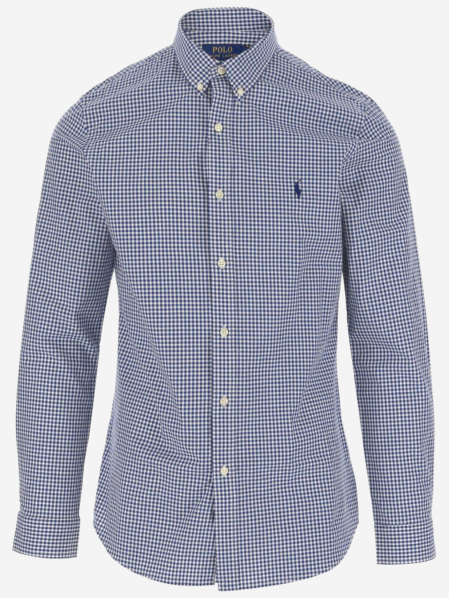 CAMICIA IN COTONE STRETCH A QUADRETTI 710929347 503 POLO RALPH LAUREN 