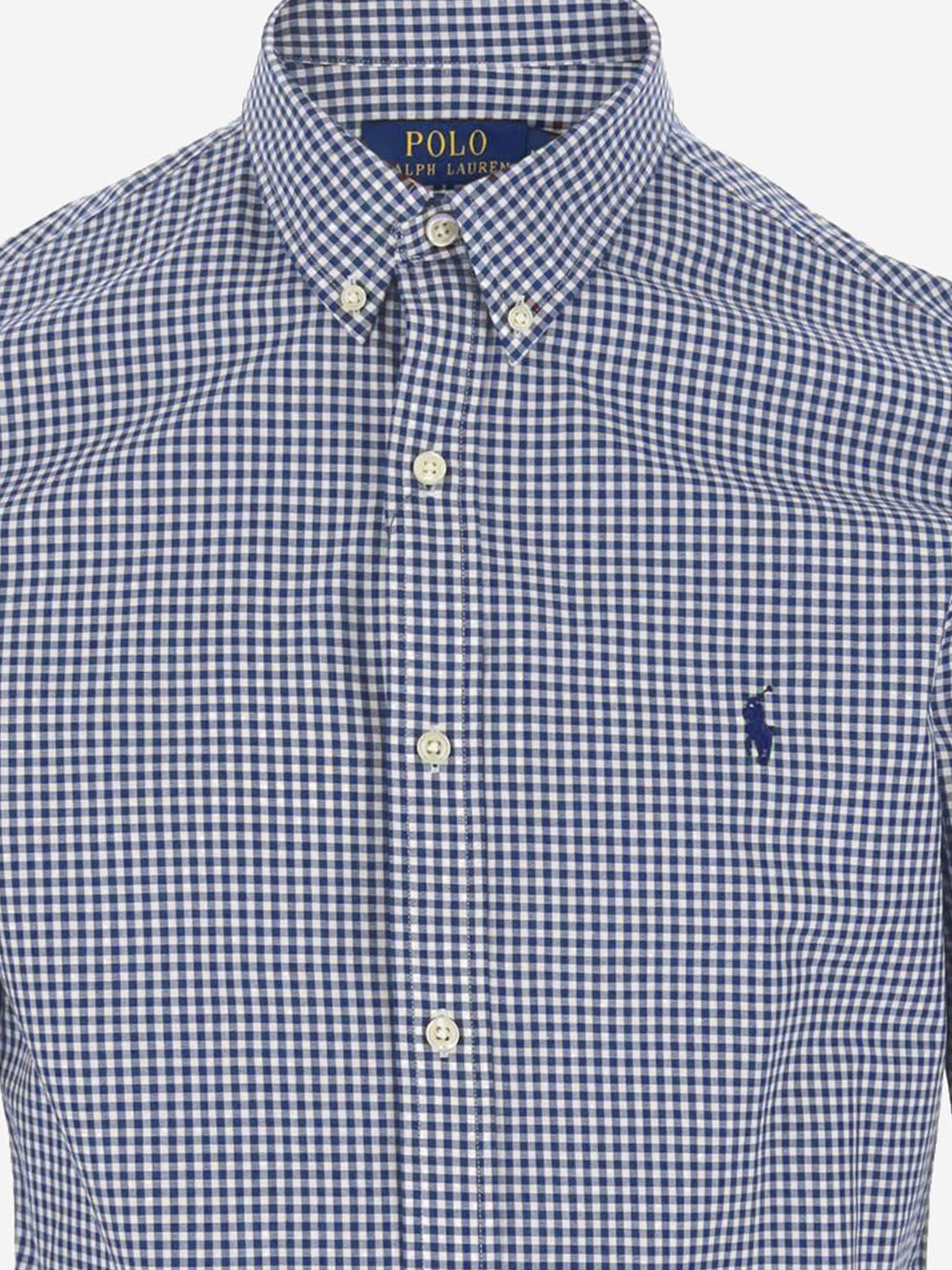 CAMICIA IN COTONE STRETCH A QUADRETTI 710929347 503 POLO RALPH LAUREN 