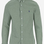 CAMICIA IN COTONE STRETCH A QUADRETTI 710929347 504 POLO RALPH LAUREN 