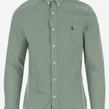 CAMICIA IN COTONE STRETCH A QUADRETTI 710929347 504 POLO RALPH LAUREN 