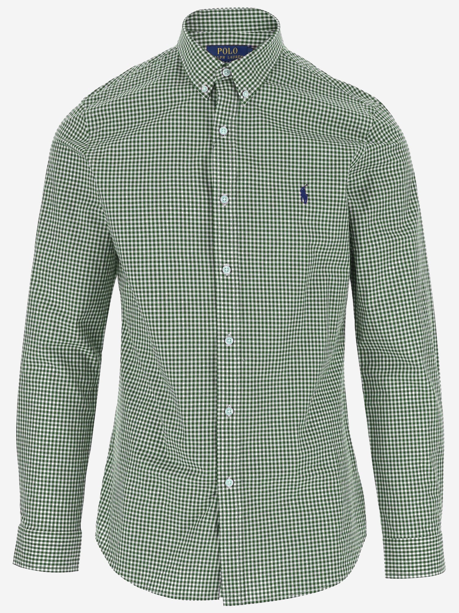 CAMICIA IN COTONE STRETCH A QUADRETTI 710929347 504 POLO RALPH LAUREN 