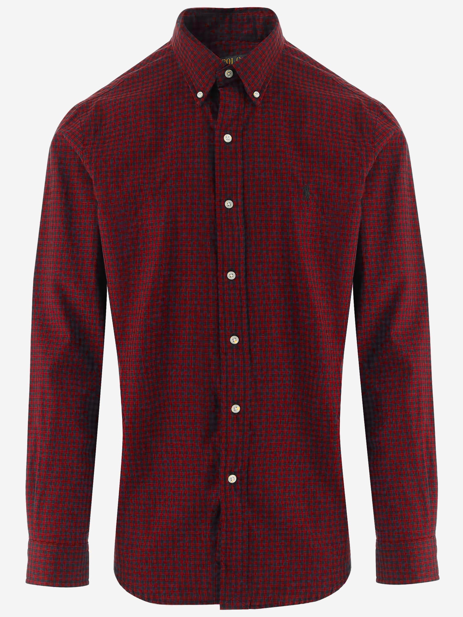 CAMICIA IN COTONE CON MOTIVO A QUADRI 710953644 001 POLO RALPH LAUREN 