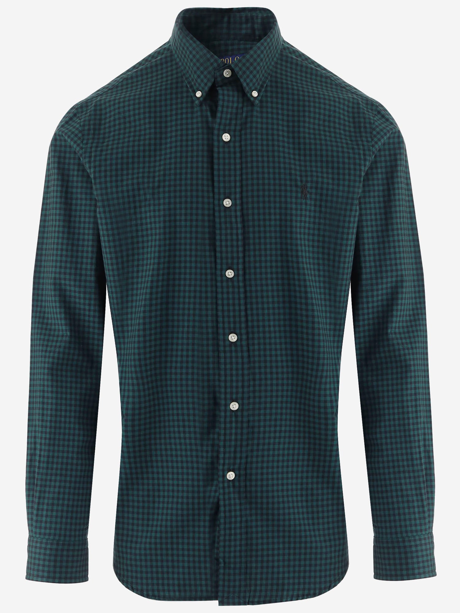 CAMICIA IN COTONE CON MOTIVO A QUADRI 710953644 005 POLO RALPH LAUREN 