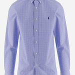 CAMICIA IN COTONE STRETCH A QUADRI 710968937 501 POLO RALPH LAUREN 