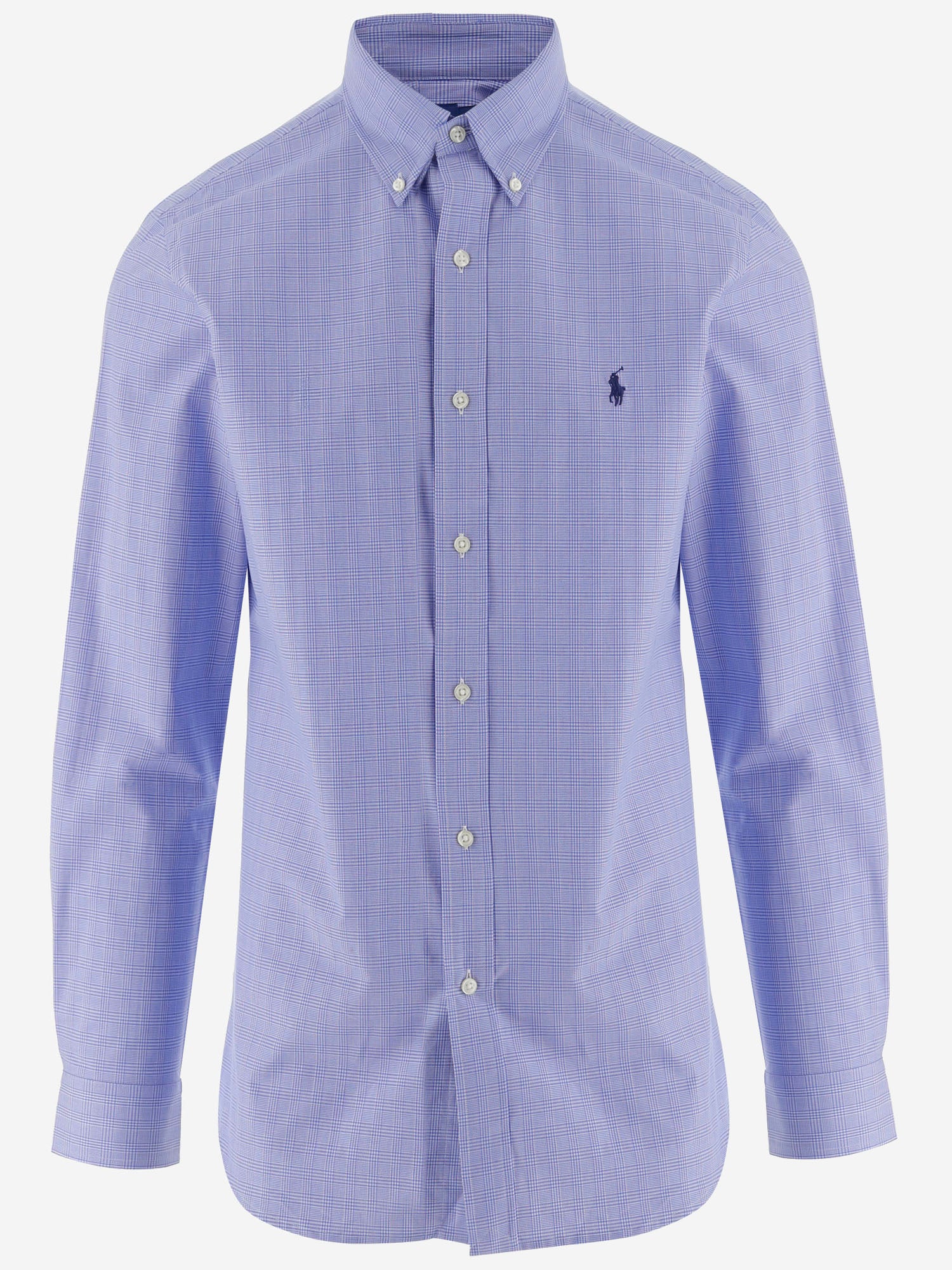CAMICIA IN COTONE STRETCH A QUADRI 710968937 501 POLO RALPH LAUREN 