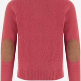 MAGLIONE IN LANA E CASHMERE CON TOPPE AI GOMITI<BR/><BR/> 710B27270 003 POLO RALPH LAUREN 