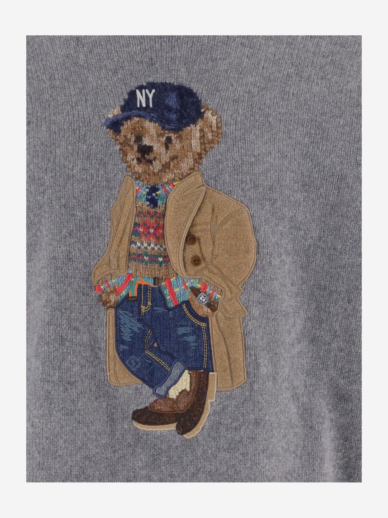 MAGLIONE IN LANA E CASHMERE CON POLO BEAR 710B28590 001 POLO RALPH LAUREN 