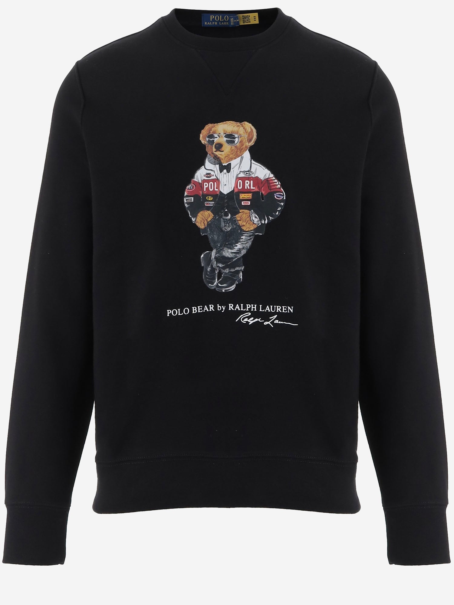 FELPA IN COTONE CON STAMPA POLO BEAR 710B28740 001 POLO RALPH LAUREN 