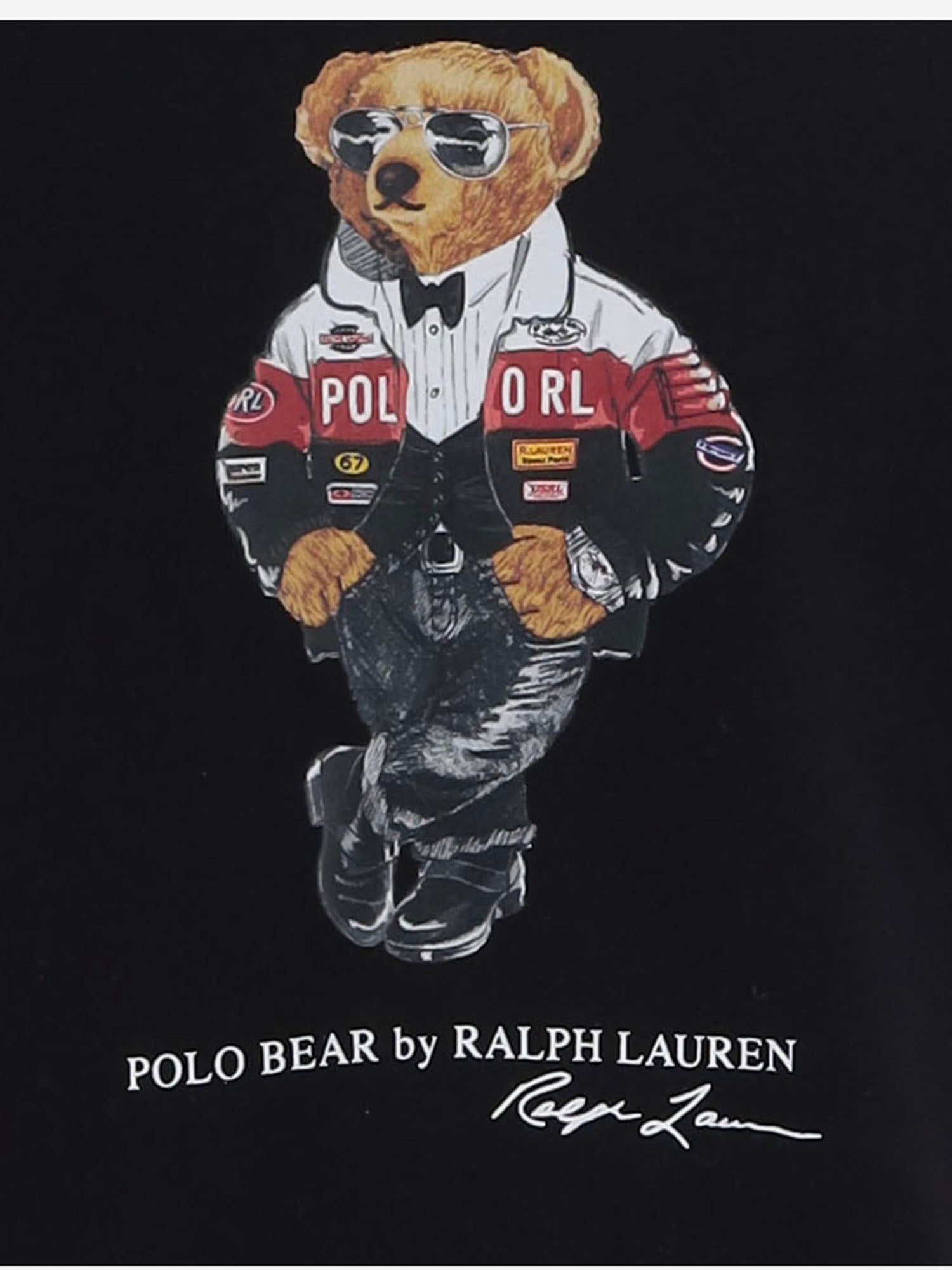 FELPA IN COTONE CON STAMPA POLO BEAR 710B28740 001 POLO RALPH LAUREN 
