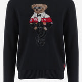 MAGLIONE IN COTONE E CASHMERE CON POLO BEAR 710B28783 001 POLO RALPH LAUREN 