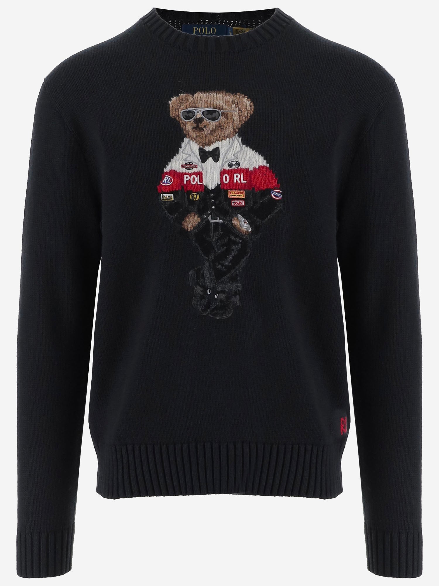 MAGLIONE IN COTONE E CASHMERE CON POLO BEAR 710B28783 001 POLO RALPH LAUREN 