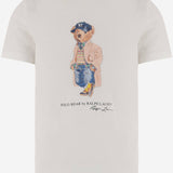 T-SHIRT IN COTONE CON STAMPA POLO BEAR 710B30192 001 POLO RALPH LAUREN 