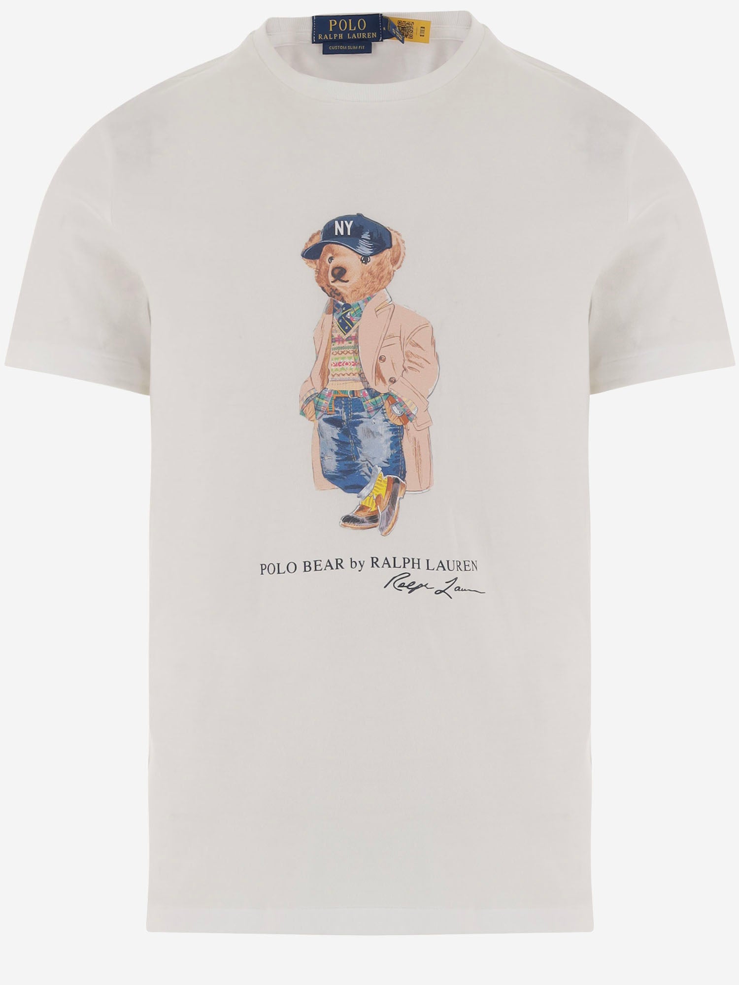 T-SHIRT IN COTONE CON STAMPA POLO BEAR 710B30192 001 POLO RALPH LAUREN 