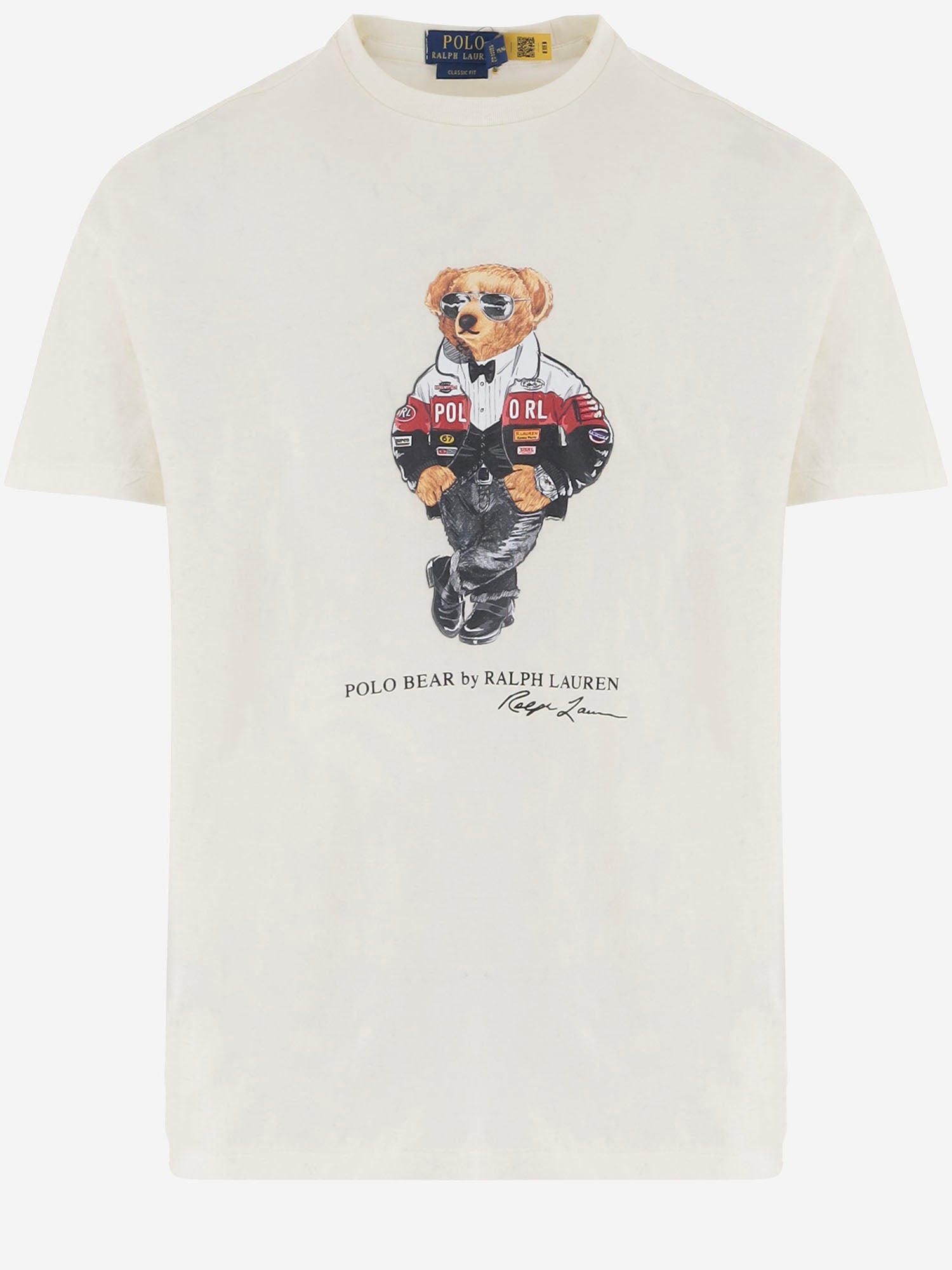 T-SHIRT IN COTONE CON STAMPA POLO BEAR 710B34590 002 POLO RALPH LAUREN 
