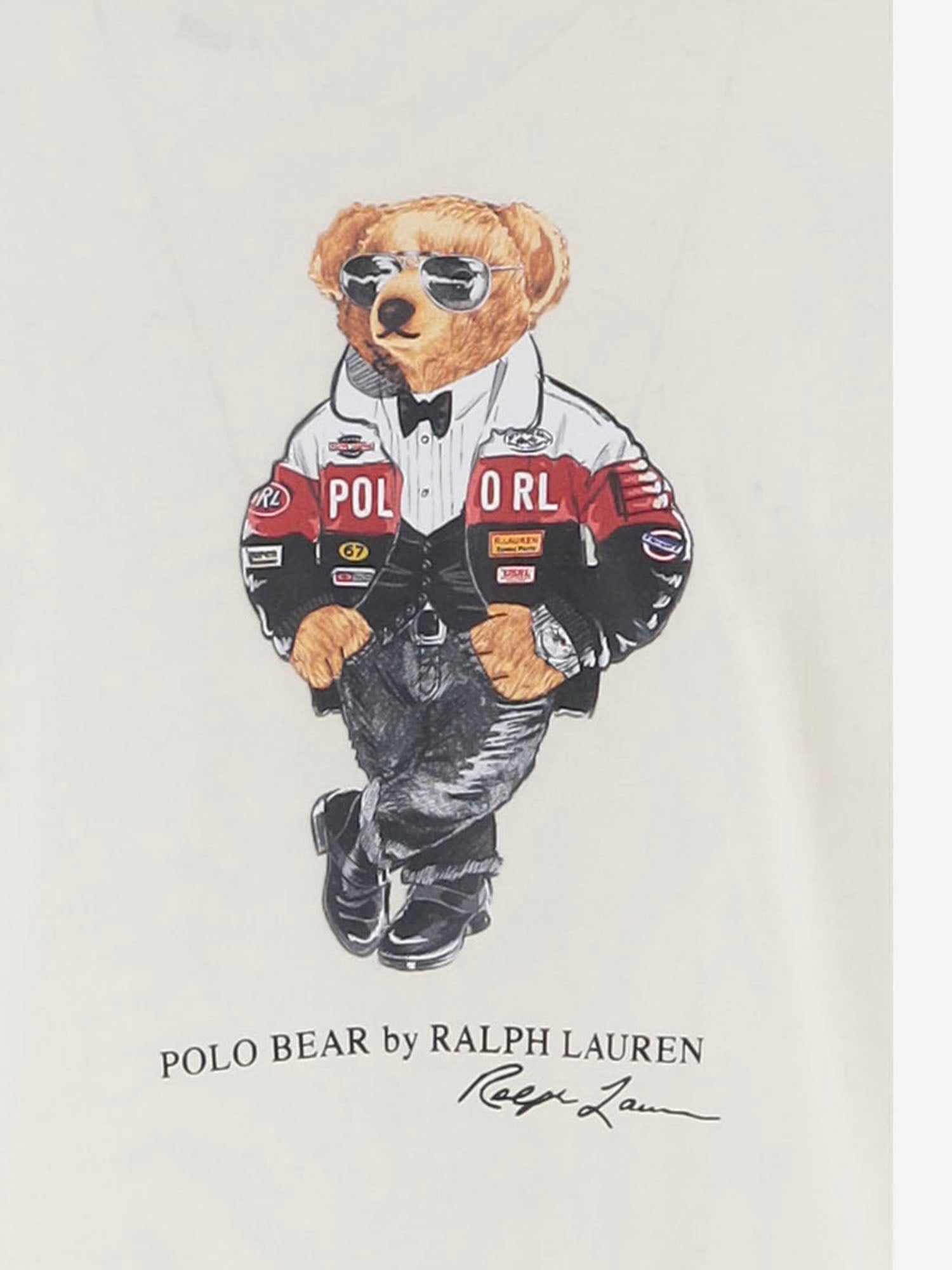 T-SHIRT IN COTONE CON STAMPA POLO BEAR 710B34590 002 POLO RALPH LAUREN 