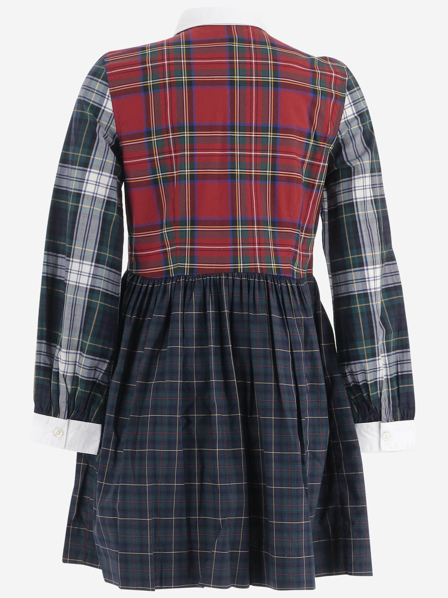 ABITO CHEMISIER IN COTONE A QUADRI 312B28379 001 POLO RALPH LAUREN KIDS 