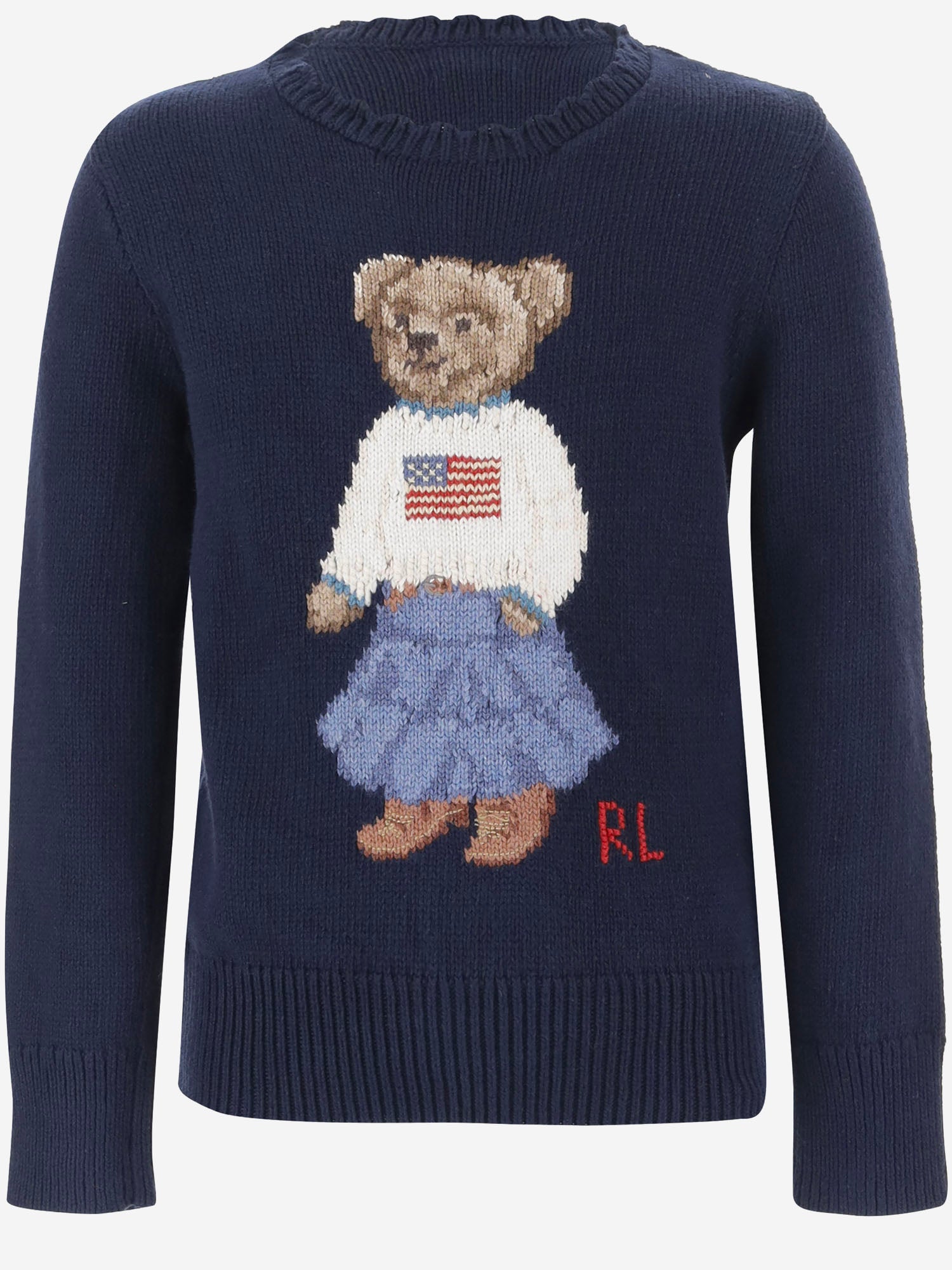 MAGLIA IN COTONE CON MOTIVO POLO BEAR 313702268 001 POLO RALPH LAUREN KIDS 
