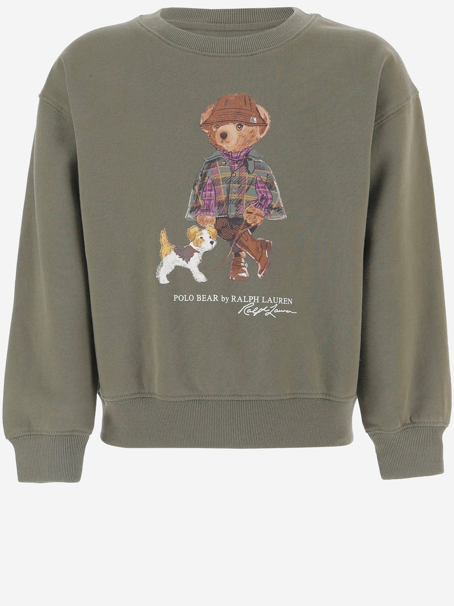 FELPA IN COTONE CON STAMPA POLO BEAR 313B26298 001 POLO RALPH LAUREN KIDS 