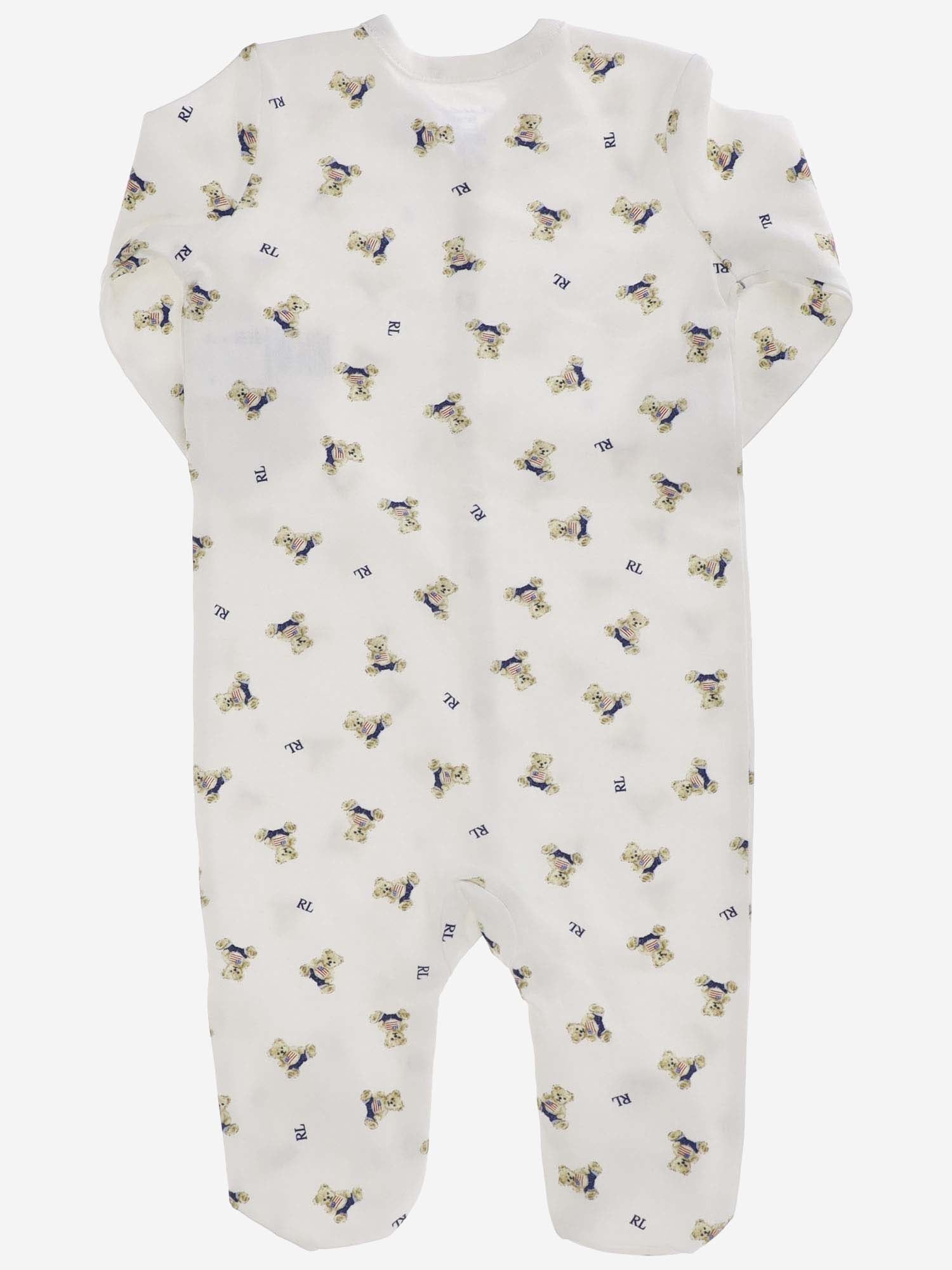 TUTINA INTERA IN COTONE CON STAMPA POLO BEAR 320682715 001 POLO RALPH LAUREN KIDS 