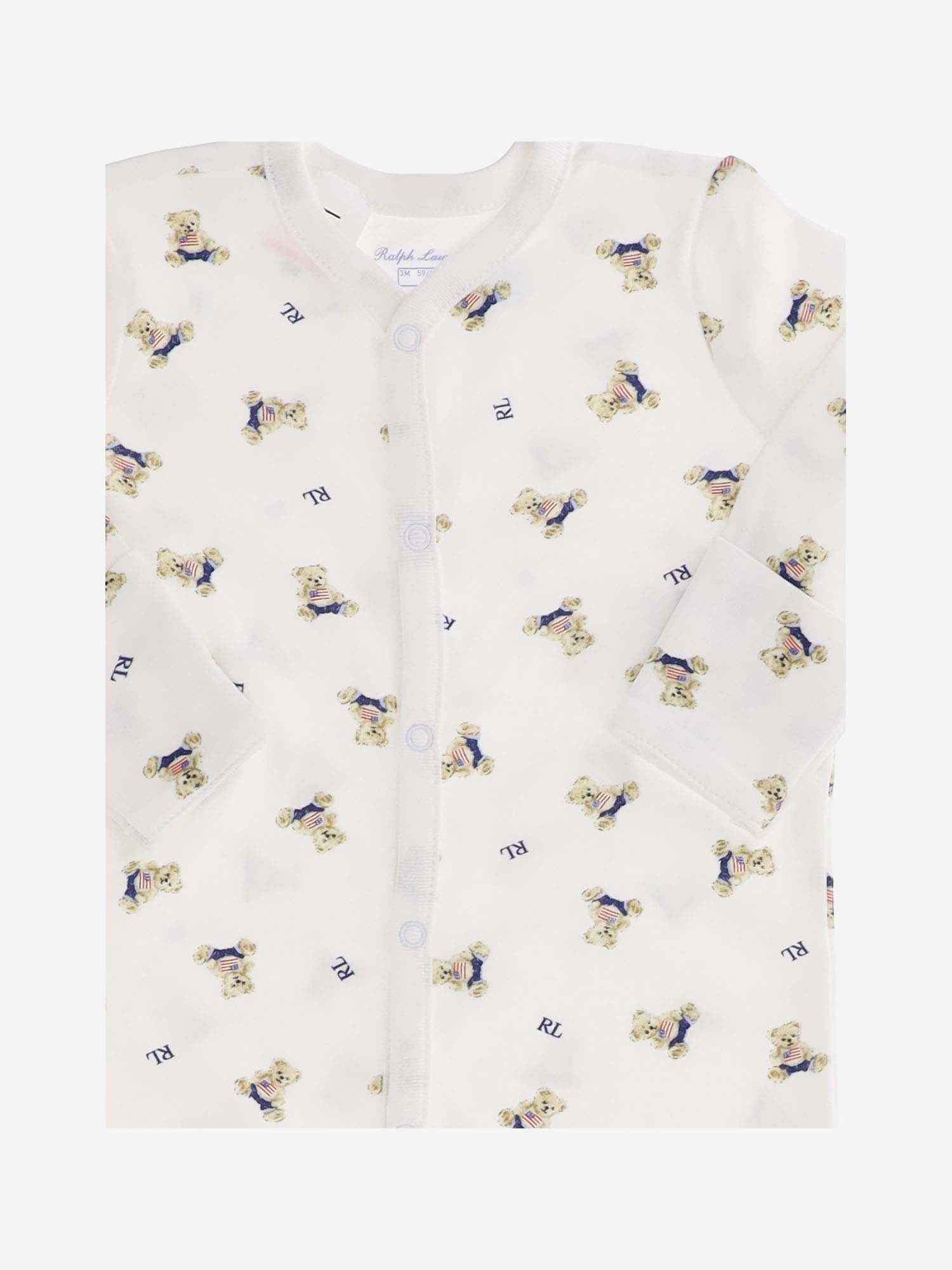 TUTINA INTERA IN COTONE CON STAMPA POLO BEAR 320682715 001 POLO RALPH LAUREN KIDS 