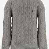 MAGLIA A TRECCE IN LANA E CASHMERE 322877728 004 POLO RALPH LAUREN KIDS 