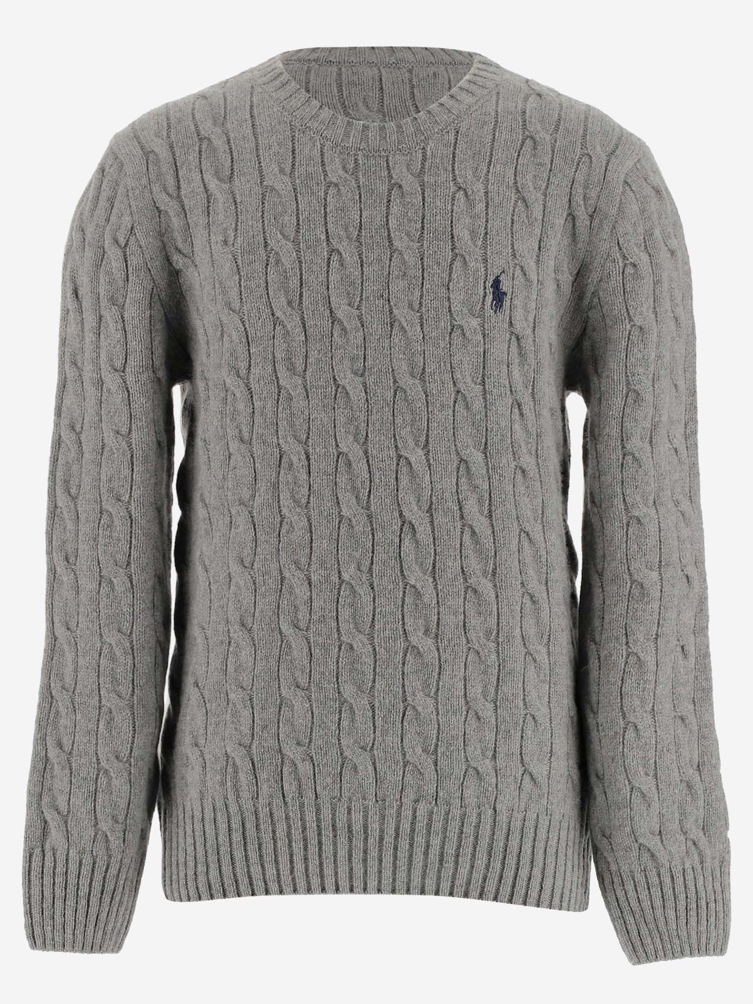 MAGLIA A TRECCE IN LANA E CASHMERE 322877728 004 POLO RALPH LAUREN KIDS 
