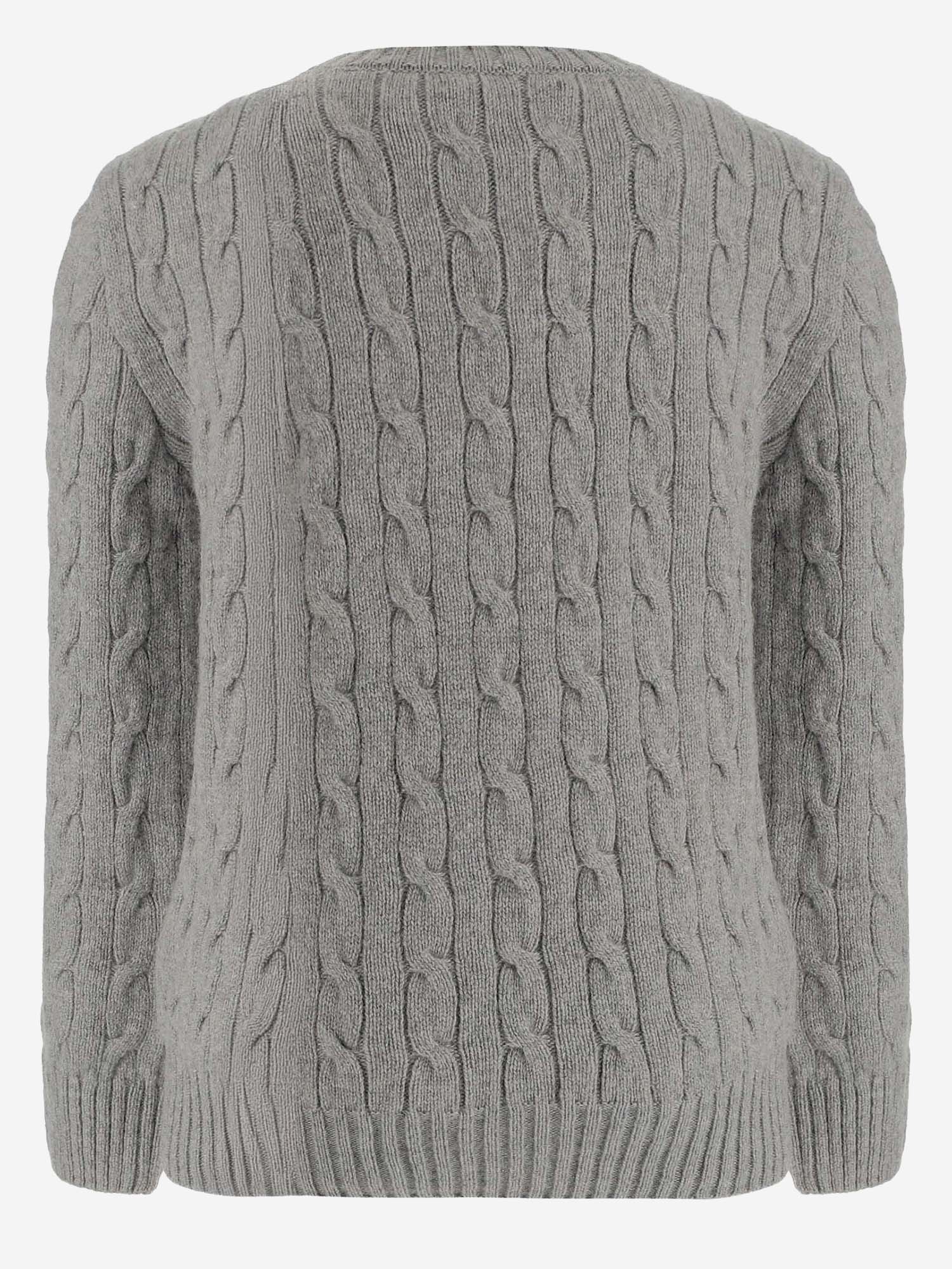 MAGLIA A TRECCE IN LANA E CASHMERE 322877728 004 POLO RALPH LAUREN KIDS 