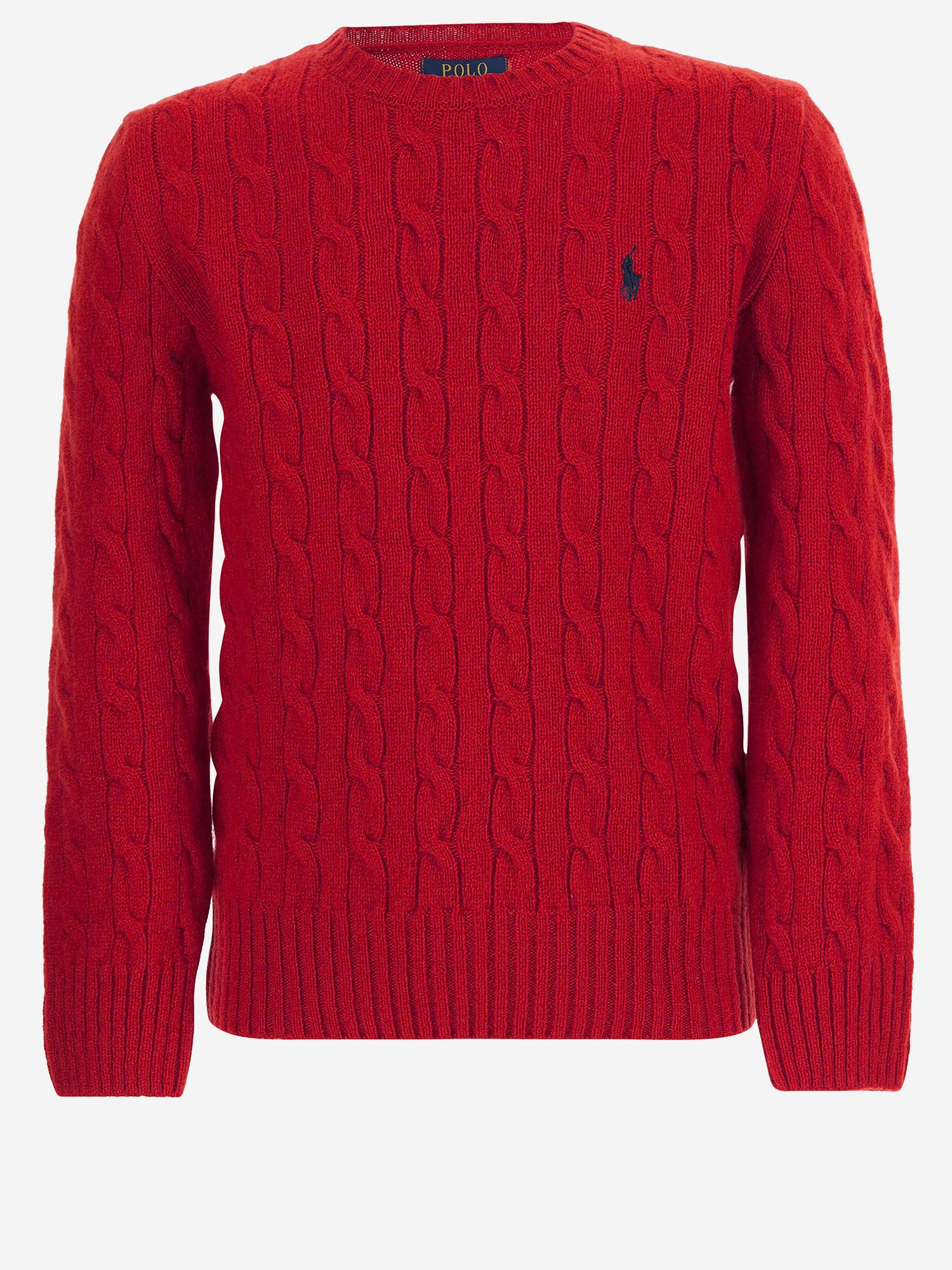 MAGLIA A TRECCE IN LANA E CASHMERE 322877728 500 POLO RALPH LAUREN KIDS 