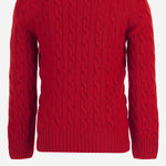 MAGLIA A TRECCE IN LANA E CASHMERE 322877728 500 POLO RALPH LAUREN KIDS 