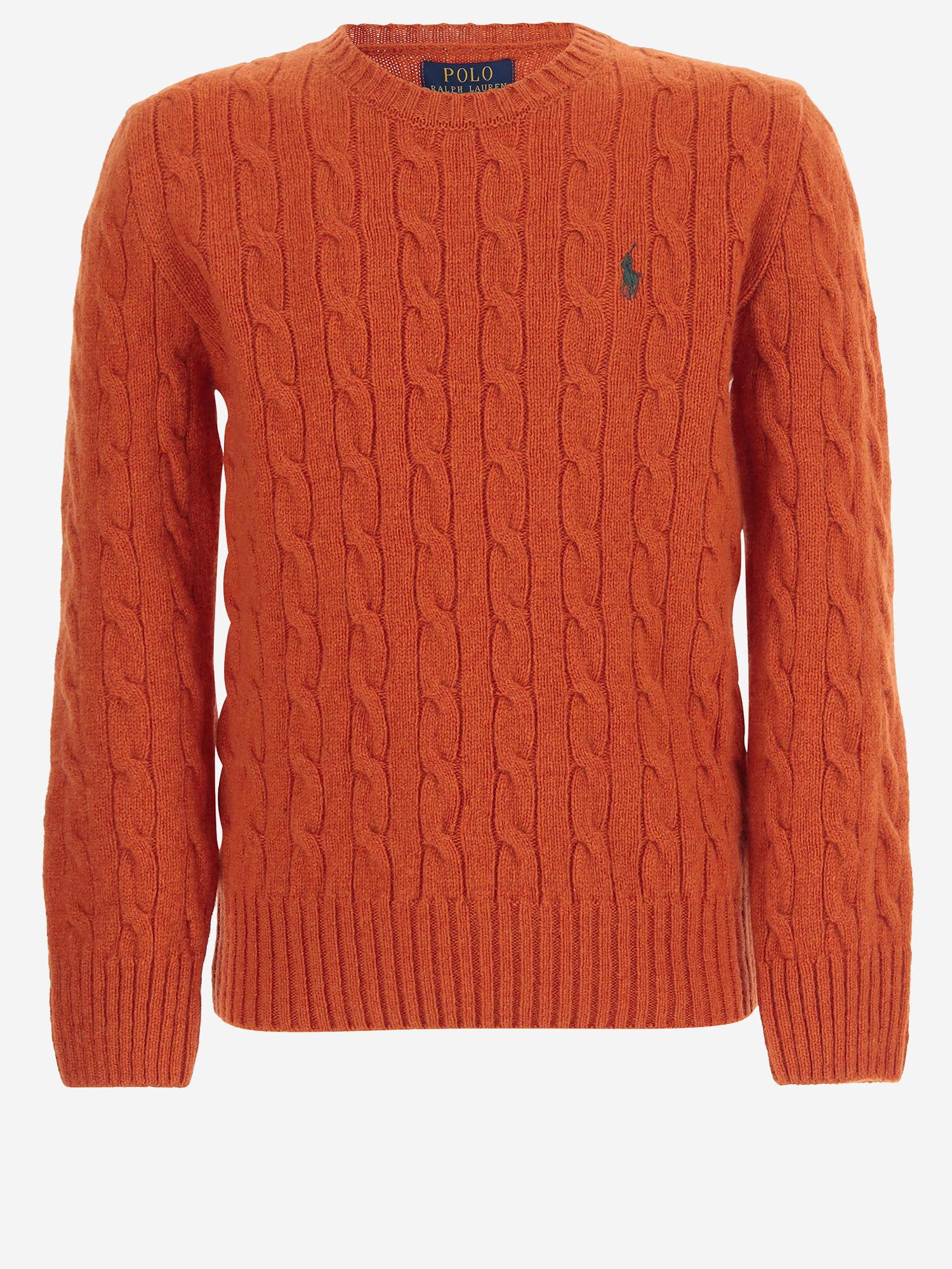 MAGLIA A TRECCE IN LANA E CASHMERE 322877728 502 POLO RALPH LAUREN KIDS 